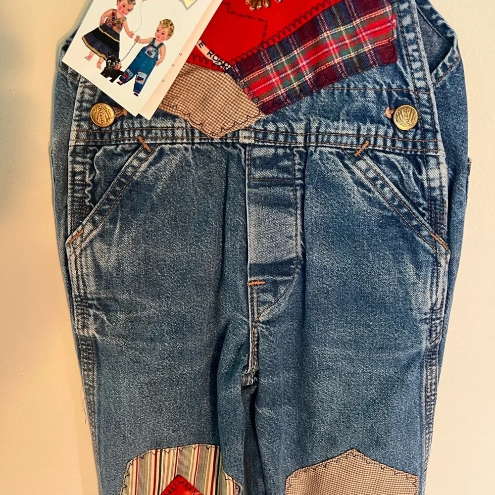 Vintage Kids Twice Upon a Time Denim Overalls with Patches​
